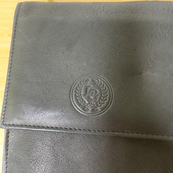 Vintage Laura Gayle Leather Wallet Black Wristlet Crossbody Deadstock NWT - Picture 10 of 10